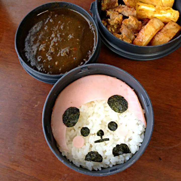 Snapdishの料理写真:パンダちゃんのカレー弁当|manacocoさん