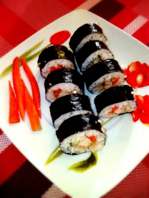 chicken teriyaki sushi|rachel martinさん