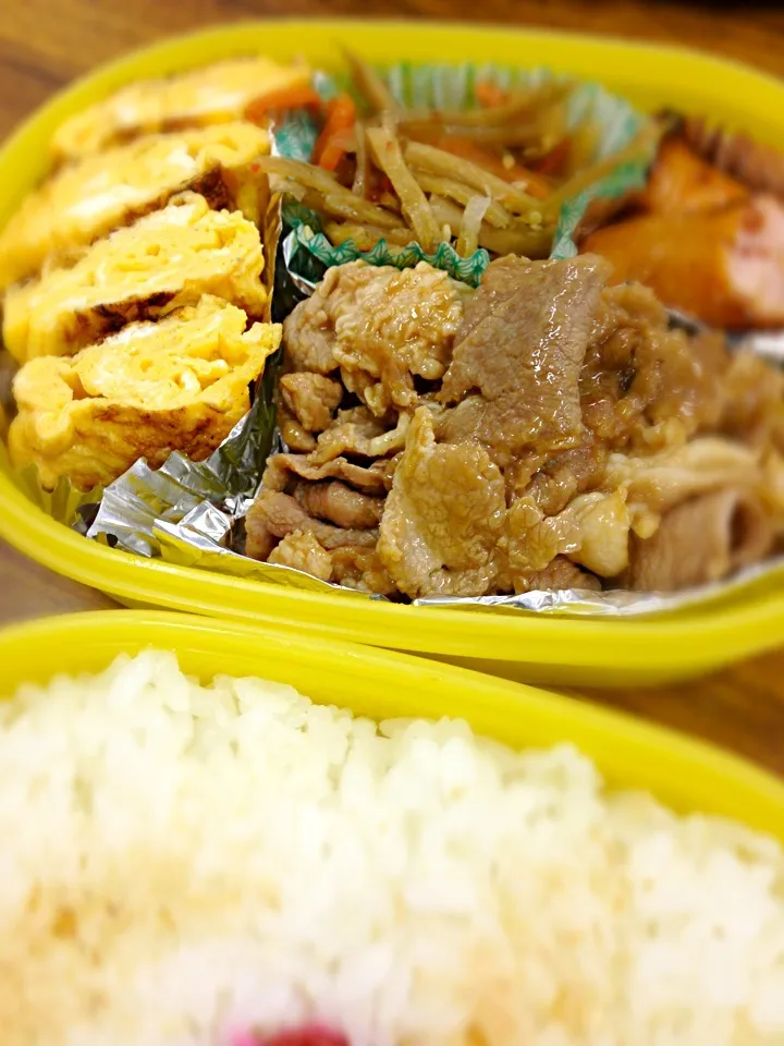 Snapdishの料理写真:今日のお弁当☆*:.｡. o(≧▽≦)o .｡.:*☆|ハニビーさん