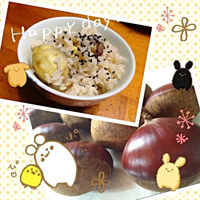 初めての簡単栗ご飯🌰|みきぴょん♪さん