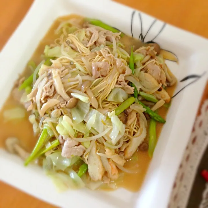 家で食べた焼きラーメン＼(^o^)／|harukaさん