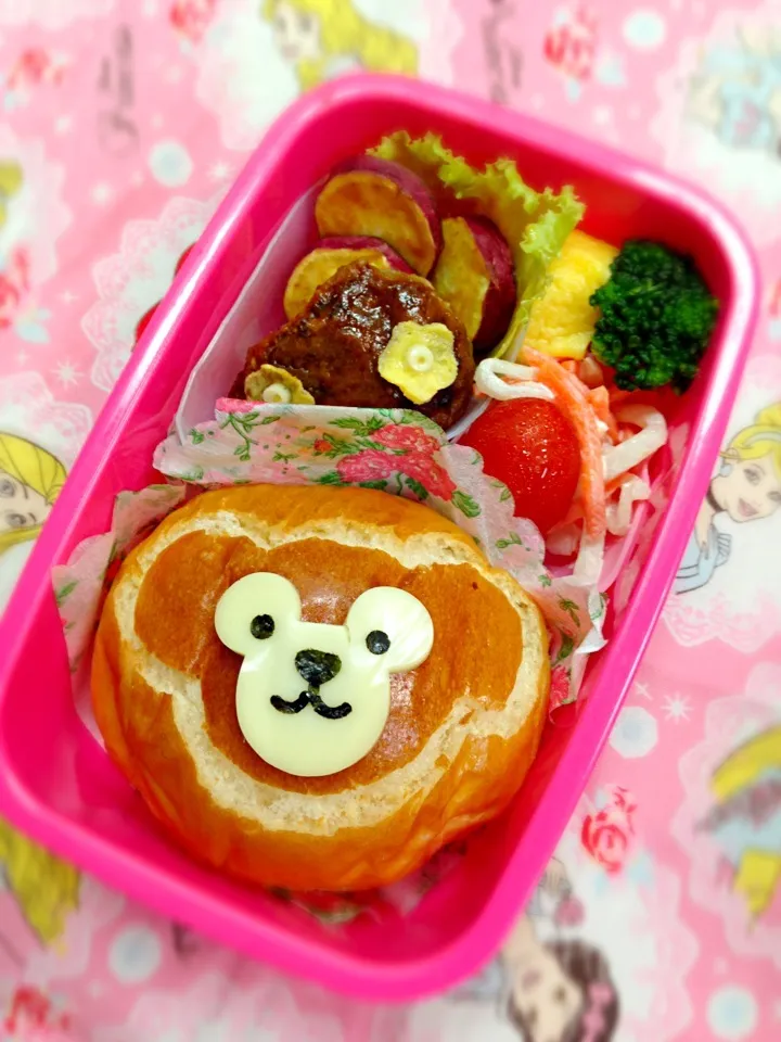 幼稚園のお弁当♪〜ロールパンでダッフィー〜|icyoさん