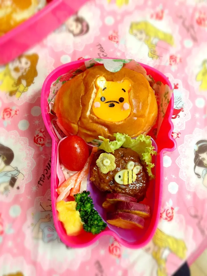 幼稚園のお弁当〜プーちゃんサンドイッチ〜|icyoさん