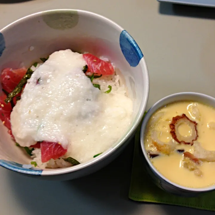 まぐろ山かけ丼＆茶碗蒸し|shoさん