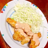 Snapdishの料理写真:チキン南蛮オーロラソース|ゆっきーさん