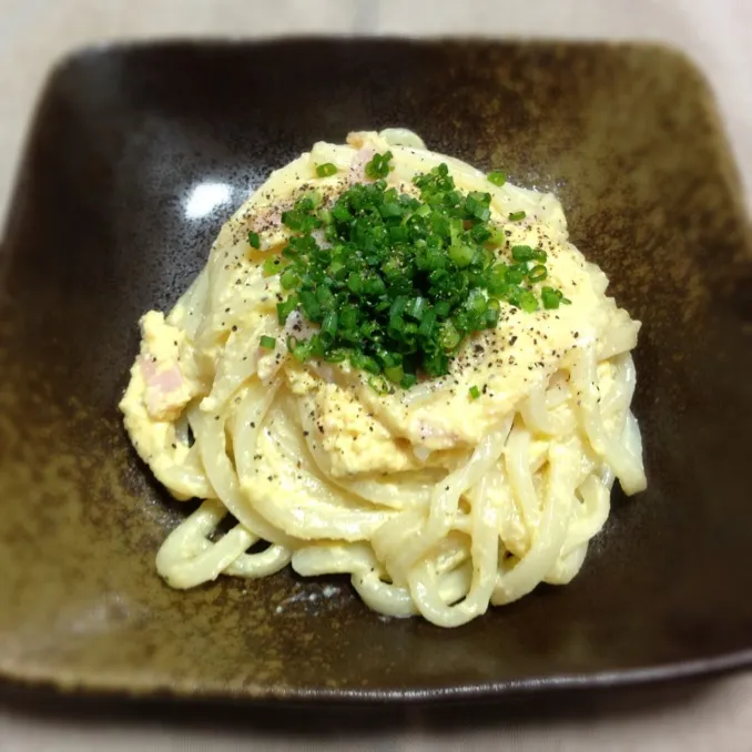 Snapdishの料理写真:カルボナーラ風うどん|たかこさん