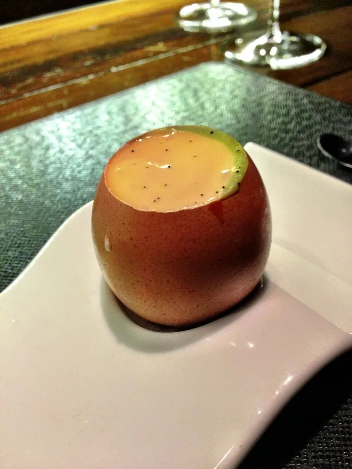 Bacon custard, green pea, miso sobayon|Pammy Chaivikraiさん