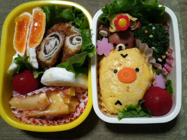 Snapdishの料理写真:なんちゃって黄色い鳥弁当|Bちゃんさん