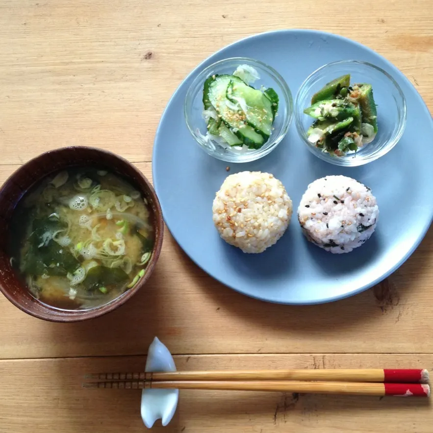 朝ごはんおにぎりプレート|まっきーさん