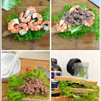 Shrimp beef wholewheat sandwish|Simon Leoさん