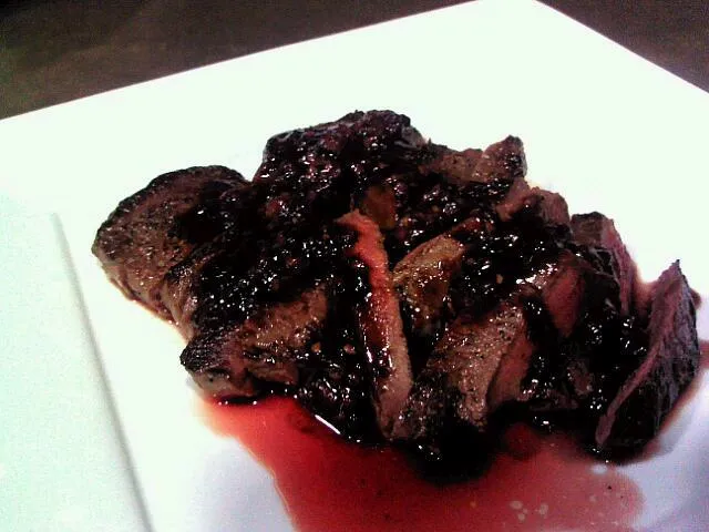 Snapdishの料理写真:Elk Medallions in Blackberry sauce|James Garciaさん