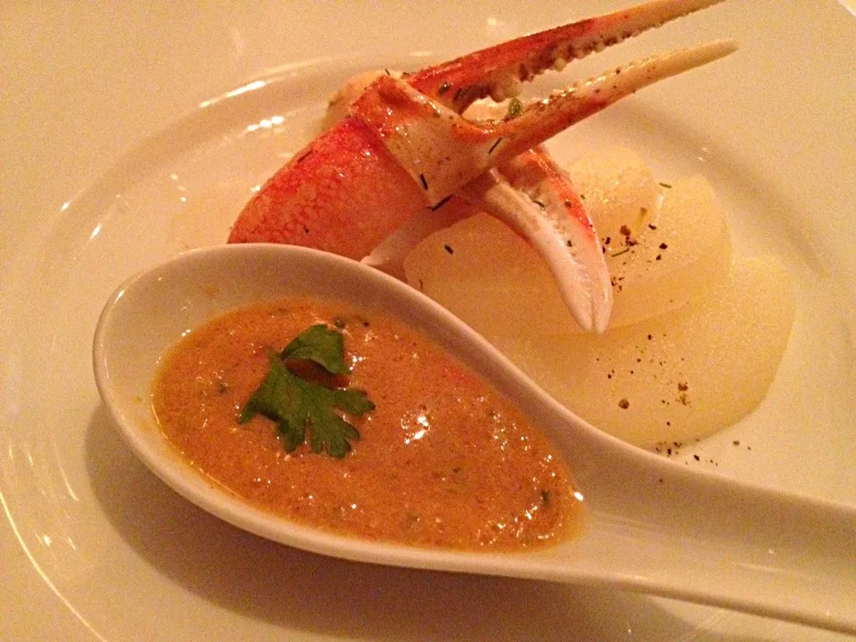 Marinated Crab Claw & Uni Gazpacho Cream|Chris Shannonさん