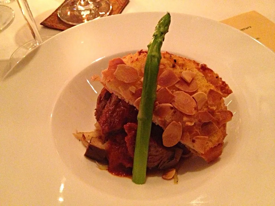 Lamb Frito & Summer Vegetable Ragout & Almond bread|Chris Shannonさん