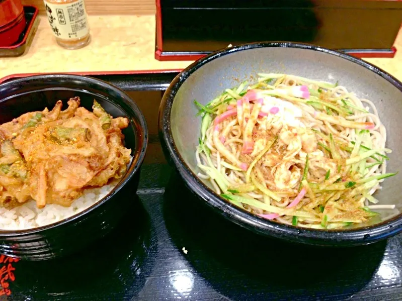 小諸そばの和風冷麺とミニかき揚げ丼のセット＠新橋|Yasuhiro Koikeさん