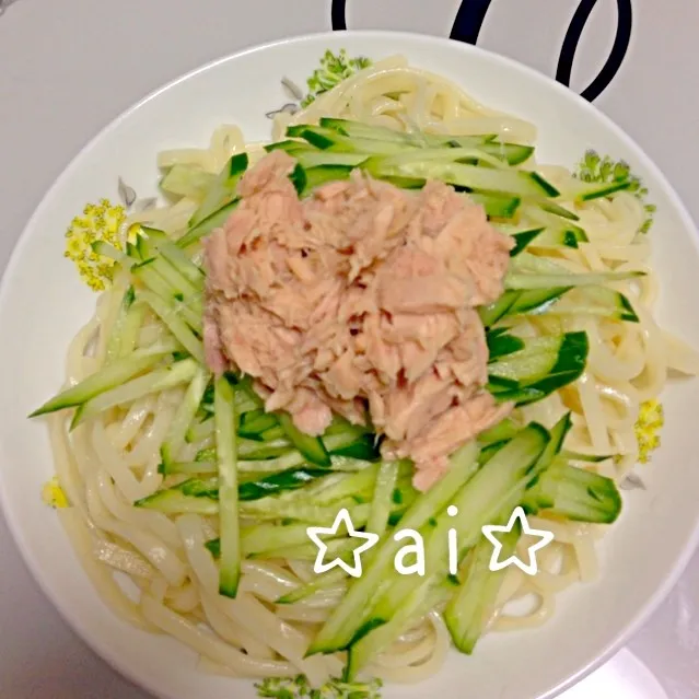 ツナきゅうりうどん（手抜き）☆|aiさん