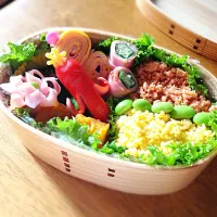 Snapdishの料理写真:うっちーさんのソーセー人弁当