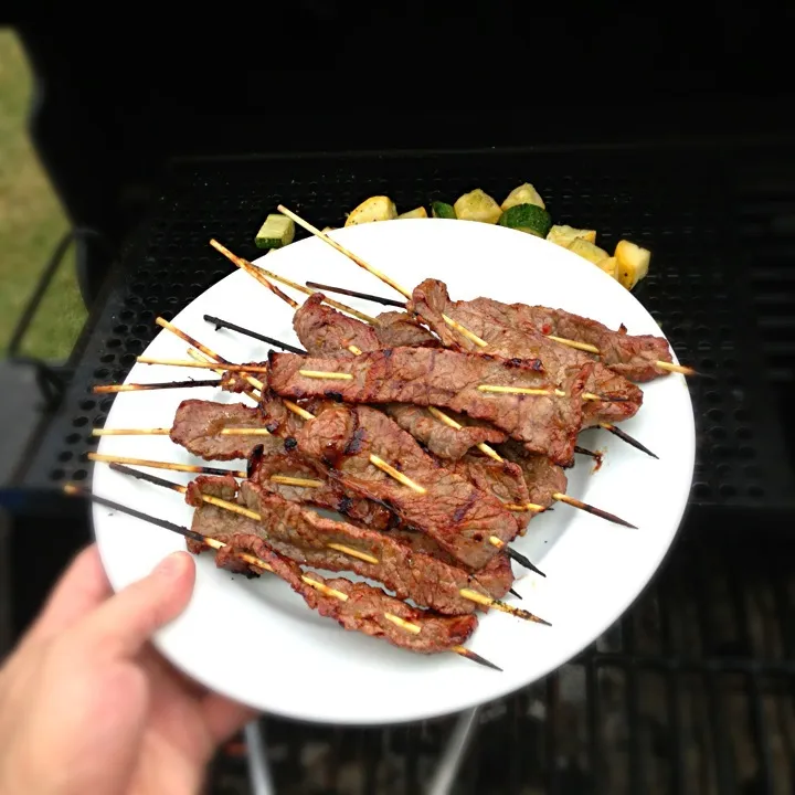 Hawaiian Steak Satay & Grilled Squash & Zucchini|Gregさん