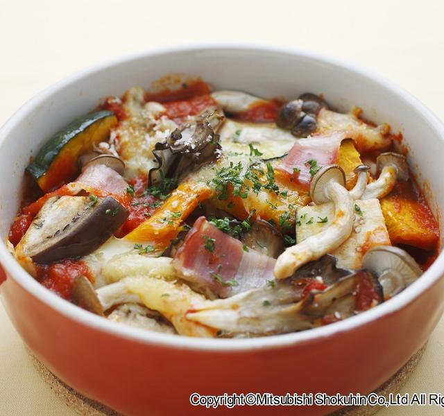かぼちゃとなすのトマトチーズグリル/食の楽しさ無限大