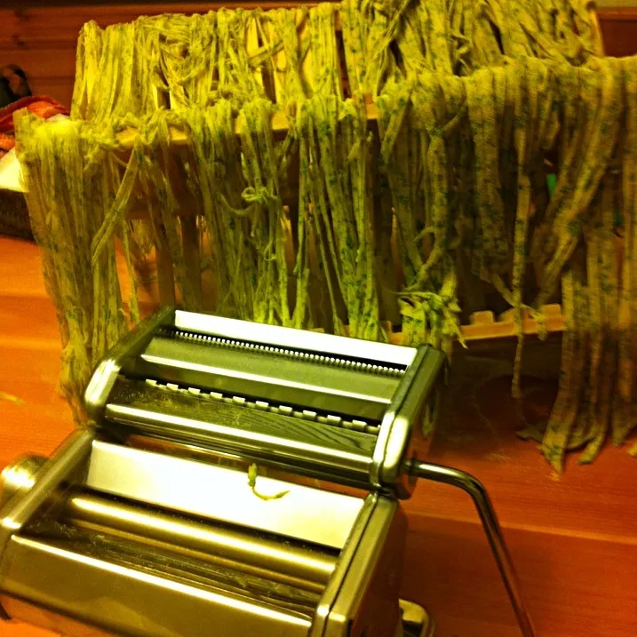 Fresh herb pasta.  The herbs were from my garden|virginia frasseさん