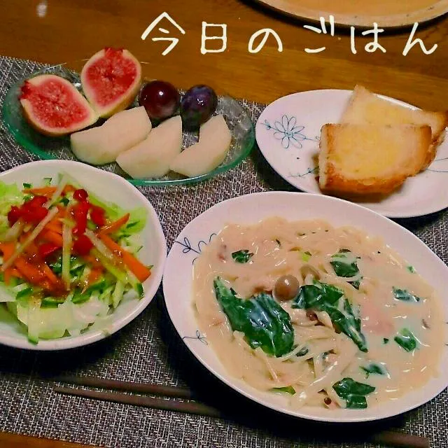 Snapdishの料理写真:あるものだけで晩御飯！(^-^;|シェリリンさん