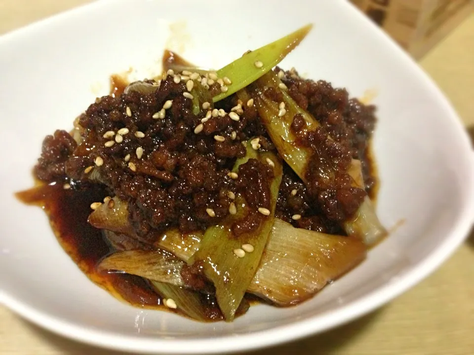 白葱と豚挽肉の佃煮|あつしさん