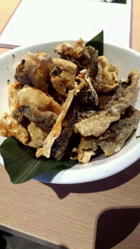 Snapdishの料理写真:fried fish skin from MAD|Joanne Ponさん