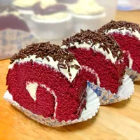 Red velvet Swiss roll