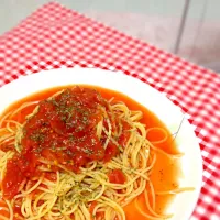 Tomato sauce spaghetti🍅🍴スパゲッティトマトソース