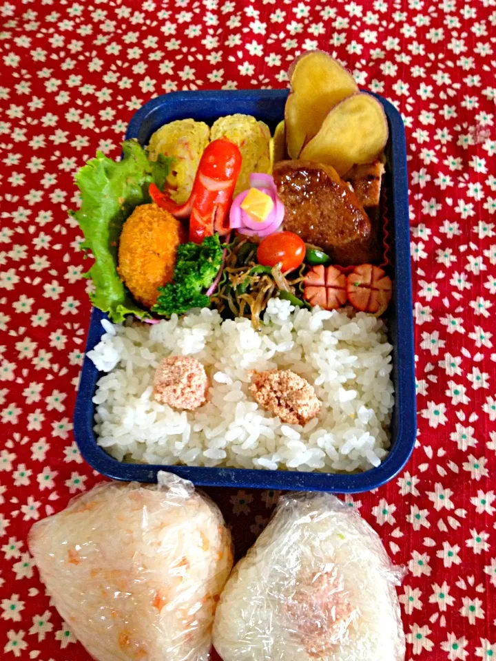 Snapdishの料理写真:9/14パパ弁当・ママおむすび|marinaさん