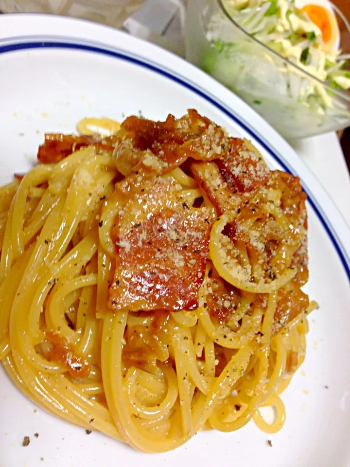 ローマ風とかいうカルボナーラ🍝|虎キチ6さん