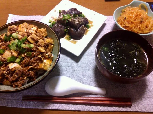 麻婆豆腐丼定食|宗吉純子さん