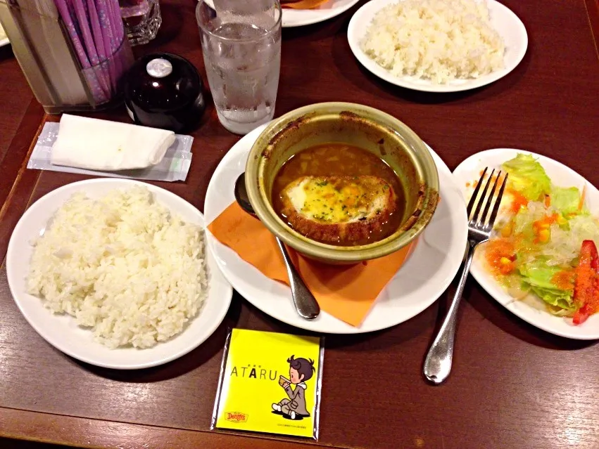 Snapdishの料理写真:デニーズ カレースープグラタン(2回目)|miwさん