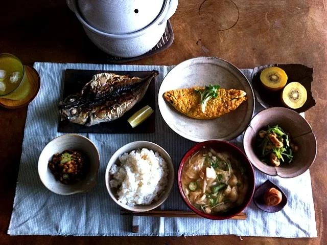 朝ご飯山盛り。|つるたさん