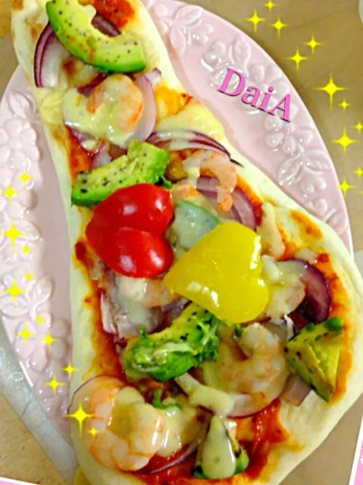 Snapdishの料理写真:ナンde PIZZA♡|♥DaiA♦さん