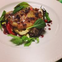 チキンとグリル野菜の赤ワインソース🎵