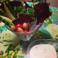 サラダとチーズディップ