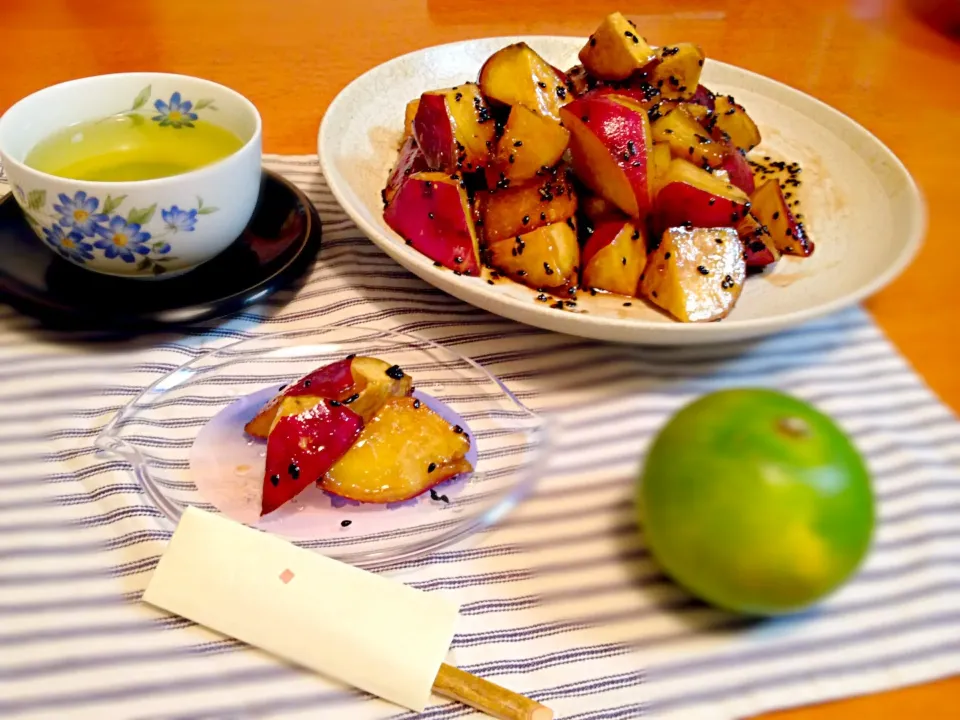 Snapdishの料理写真:ノンフライ♡簡単大学芋ぉ〜|ハルさん