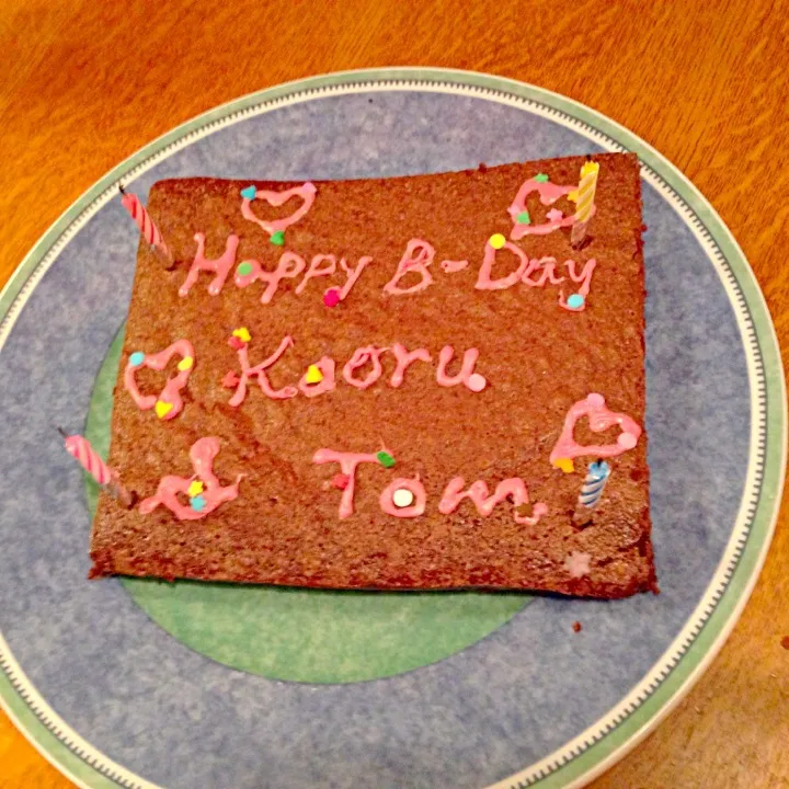 妹作、超シンプルチョコケーキ！ありがとう～|カオカオさん