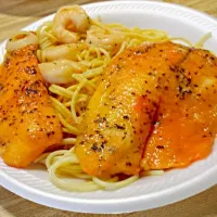 bakef tilapia shrimp scampi|Chris Hollyさん