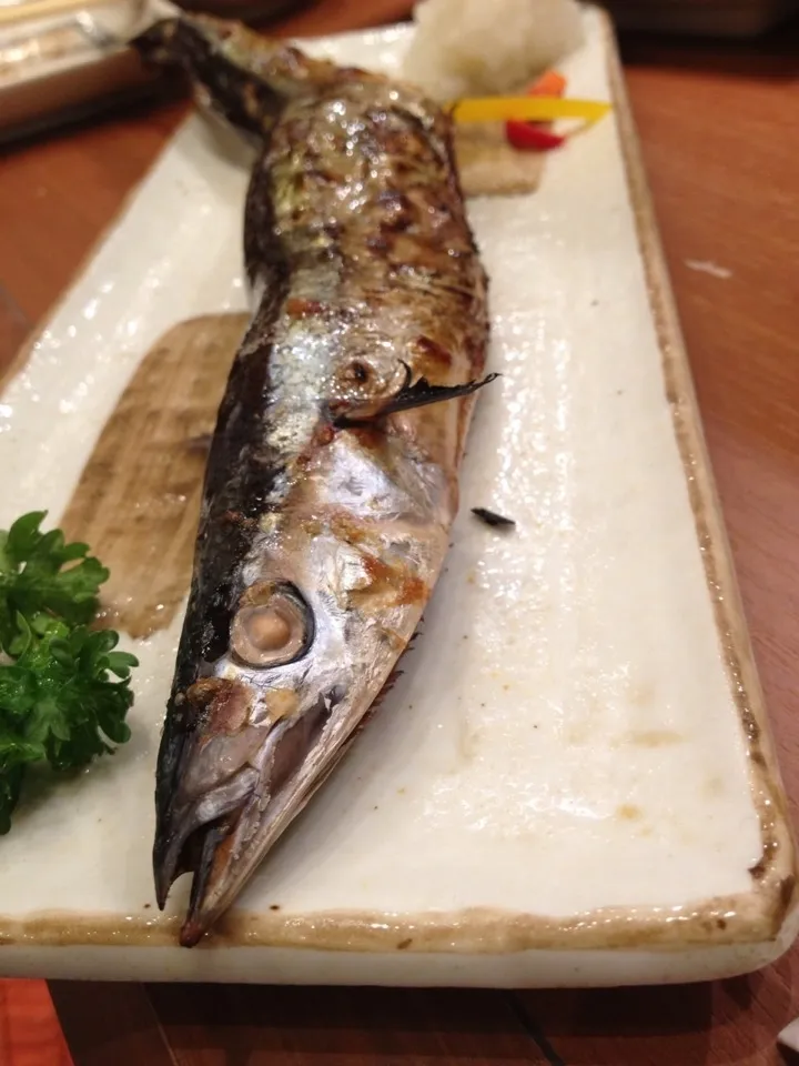 Snapdishの料理写真:新秋刀魚塩焼き|あきらさん