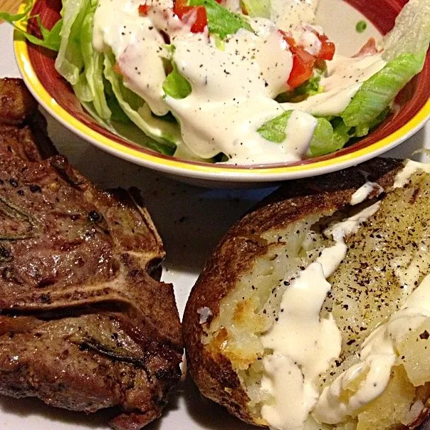 Steak, Salad, Baked Potato|Curt Chillさん