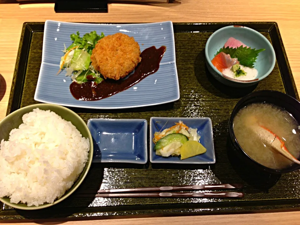 メンチカツ定食|ゆずあんずさん