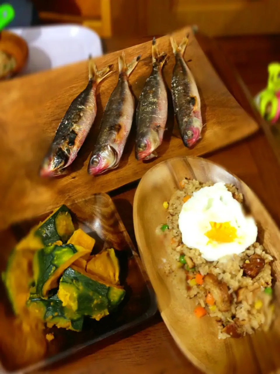 トッスゥィーのニンニク醤油のうま煮❤からの〜ま公さんの炒飯からの〜炒飯と南瓜に絡めたよ|cocoさん