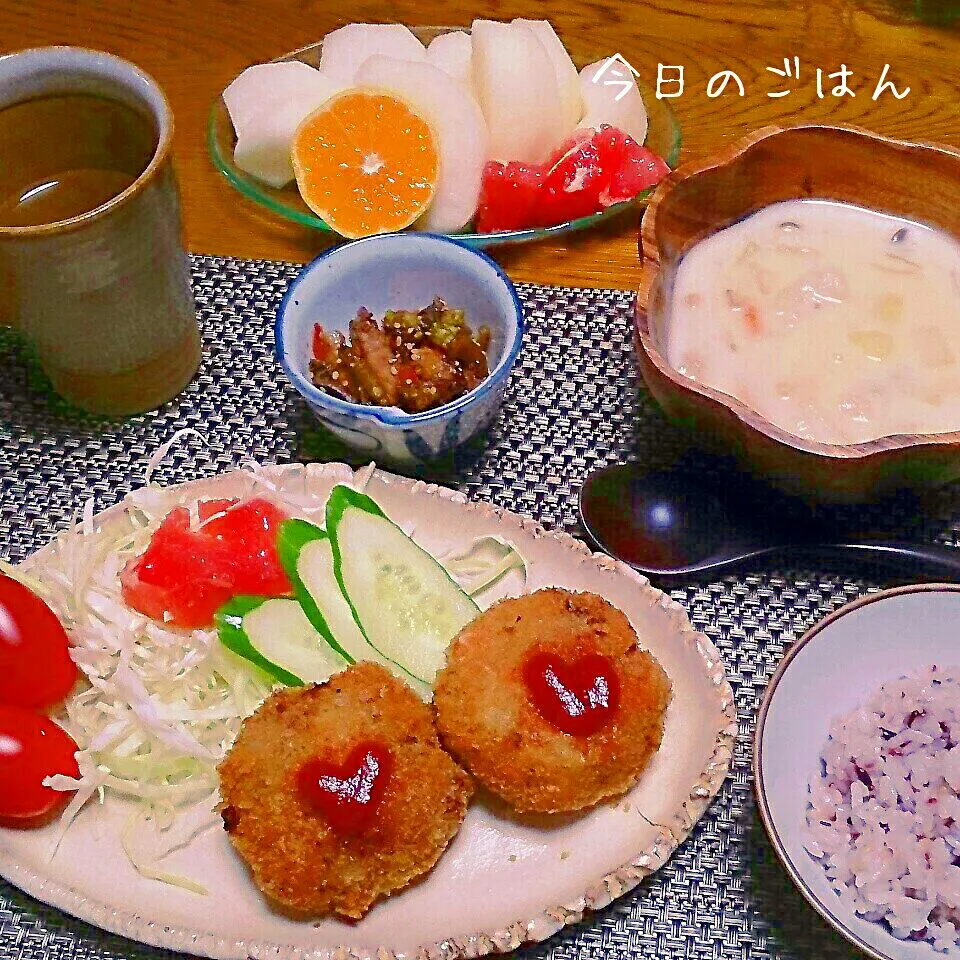 Snapdishの料理写真:今夜は長女もやってきました～晩御飯！|シェリリンさん