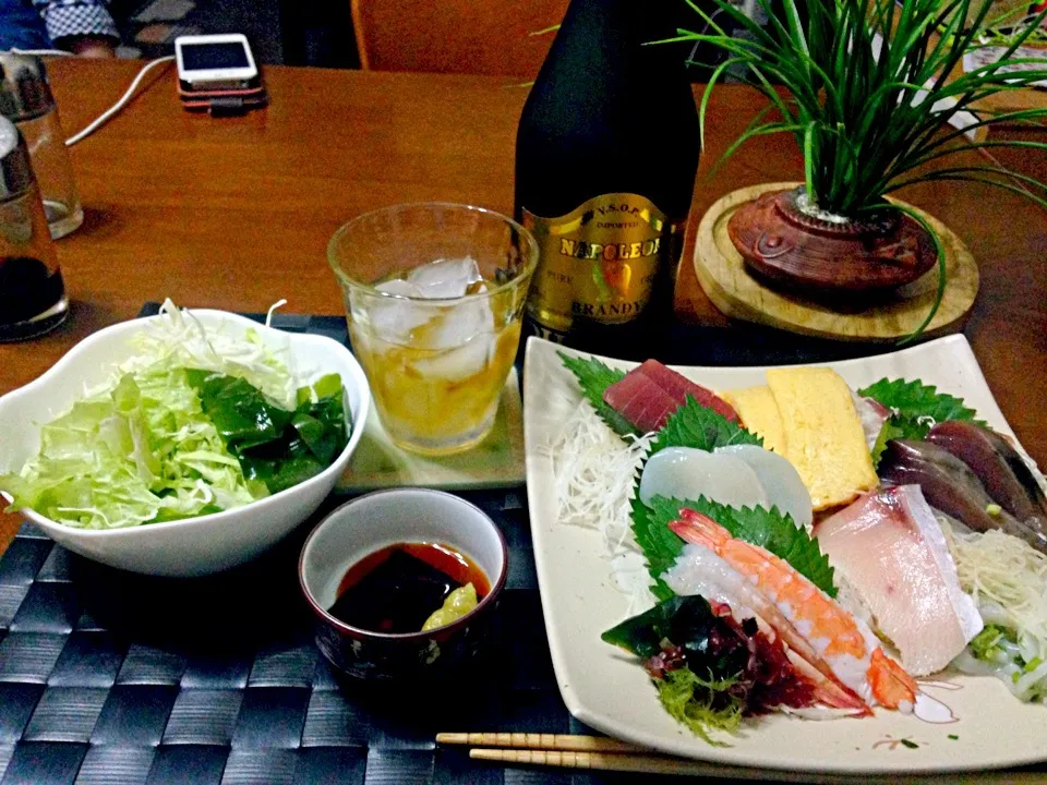 深夜ですが〜刺身で一杯🍸|マニラ男さん