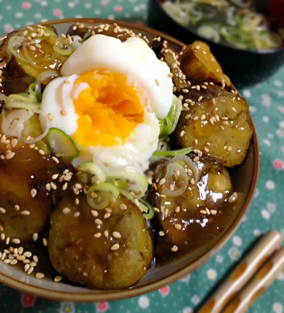 茄子のスタミナ照り焼き丼|とかげ2319さん