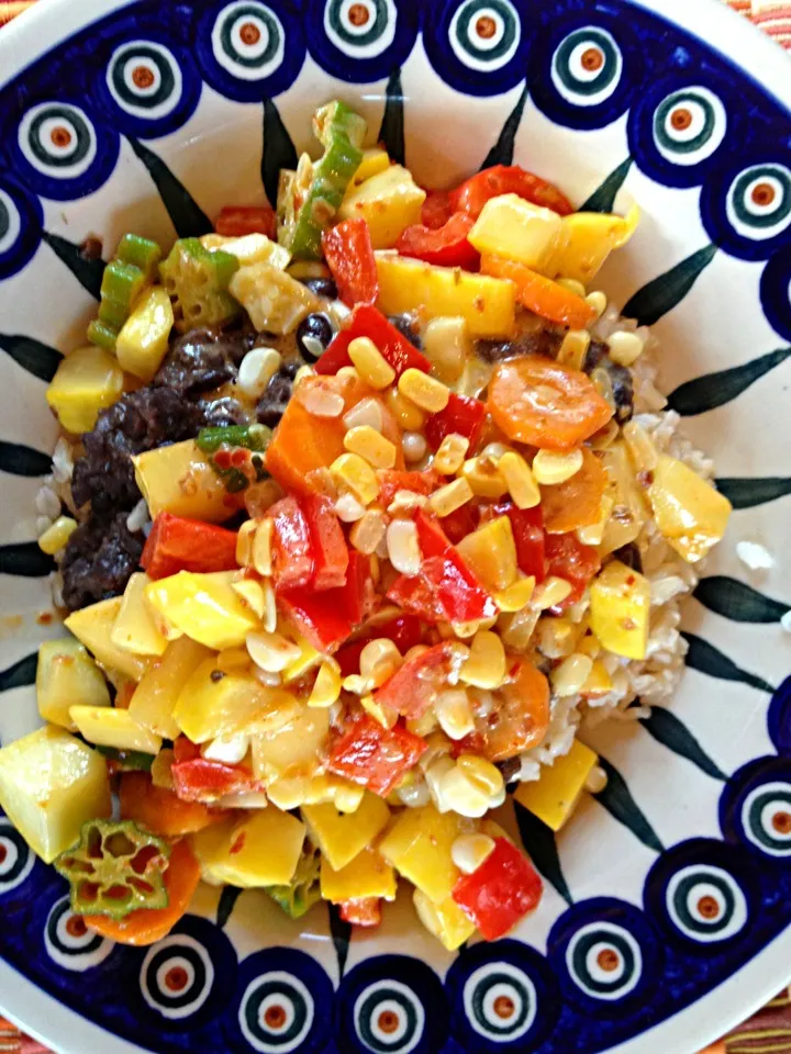 vege succotash with beans and ricr|Matthew Cashenさん