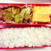 Snapdishの料理写真:回鍋肉と卵焼き弁当|舞MAMAさん