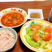 お野菜たっぷりのお夕飯♪|しーまーさん