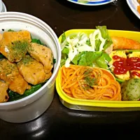 Snapdishの料理写真:ガッツリぱぱ弁❤|Mickiさん